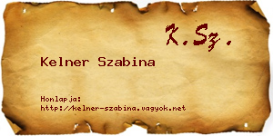 Kelner Szabina névjegykártya